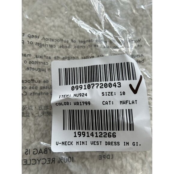 Madewell $148 V-Neck Mini Vest Dress, Black & White Checkered Gingham, Sz 10 - Picture 13 of 13